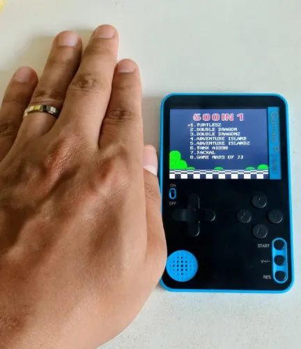 Console de jogos portátil 500 jogos clássicos lcd retrô