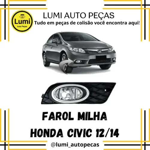 Farol Milha Civic 12/14 - NOVO