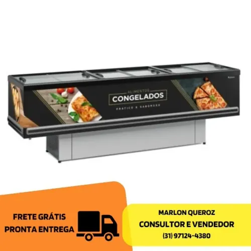 Ilha de Congelados 3M Gelopar 220v Vidro Reto