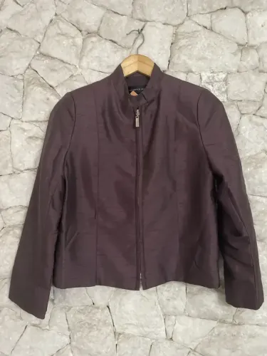 Blazer, Roxa, Victoria M Ortiz, Negra, Small, Tamanho P