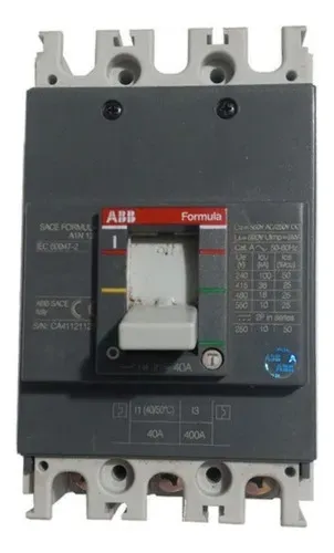 Disjuntor Abb A1n 125 Tmf 40-400 3p F F