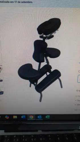 Cadeira de Massagem portatil Shiatsu Quick Massagem até 140kg nova