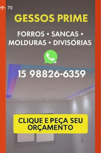 Gessos Prime - Forros, Sancas, Molduras e Divisórias