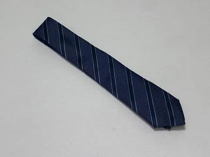 Gravata Canali 1934 Azul Listrada Ótimo Estado