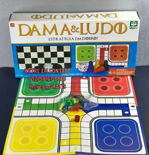 Jogo De Tabuleiro Ludo - Madeira Mdf - Pais E Filhos