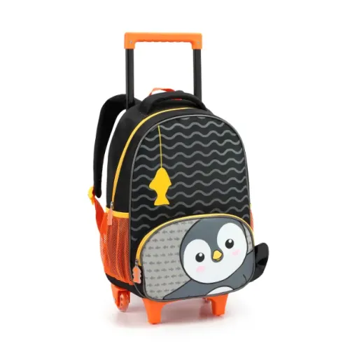 Mochila Infantil de Rodinhas Zoop Pinguim, Diversão Gelada para o Dia a Dia! 