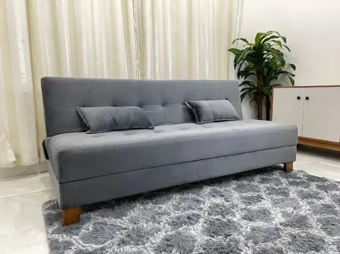 Sofá cama arpoador pés em madeira luxo/ENTREGA HOJE !!!