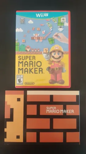 Super Mario Maker WiiU na caixa com manual completo