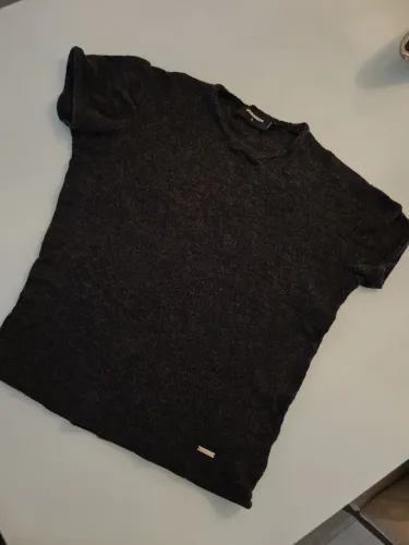 Blusa de Lã Pura Italiana Cinza Dsquared2 Made in Itália