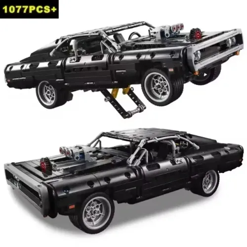 Carro DODGE CHARGER R/T 1970 Torettode blocos de conscotrução Lego a técnic 1077 peças tij