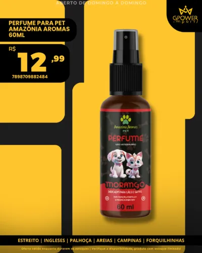PERFUME PARA PET AMAZÔNIA AROMA 60ML