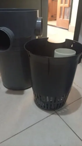 Caixa de gordura coletora PVC 18L tampa e cesto