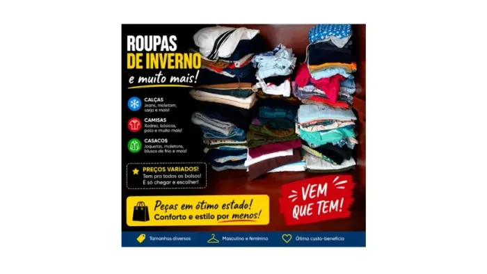 Roupas de Inverno Preços variados . Blusas Camisas , calças e casacos . Várias marcas.
