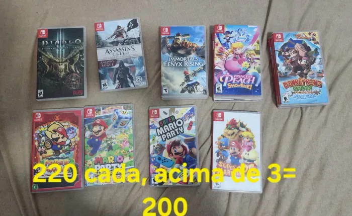 JOGOS NINTENDO SWITCH MIDIA FISICA ENVIO OLXPAY