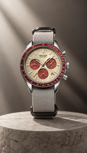 Relógio Masculino MEGIR 2247 Cronógrafo Aço Inox 3 ATM