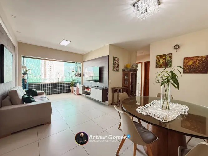 Apartamento na Torre com 3 quartos, 97 m² e 2 vagas - Edf. Edésio Pessoa