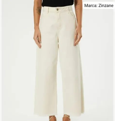 Calça Pantacourt White Jeans Off White Tam 44 Nova