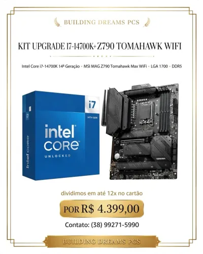KIT UPGRADE SUPREMO Z790 MSI + I7 14700K