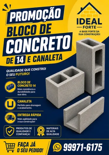 Bloco de concreto direito da fabrica 