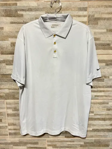 Camisa polo esportiva branca Nike XL
