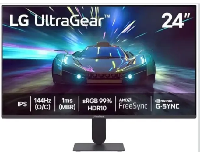 LG UltraGear Monitor Gamer 24" IPS 144Hz (O/C) 1ms (MBR) Full HD (1920x1080)