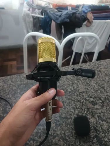 Microfone profissional com abafador