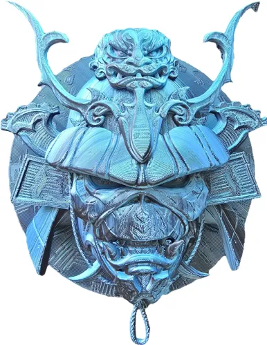 Máscara Samurai Eddie 3D ? Inspirada em Senjutsu (Iron Maiden) Peça de Colecionador 35 cm