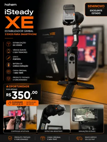 Hohem iSteady XE - Estabilizador Gimbal 3 Eixos para Smartphone