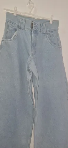 Calça jeans pantalona
