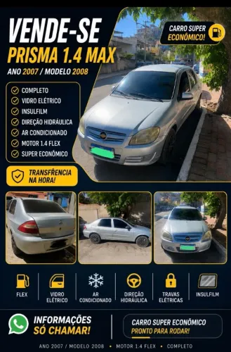 Chevrolet Prisma Sed. Maxx/ LT 1.4 8V Econof. 4P 2008