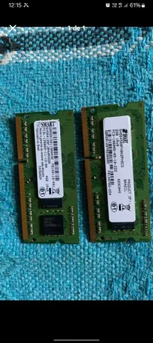 Memoria ram ddr3 2+4 gb notbook