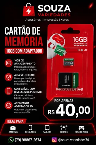 Cartão de Memória 16gb 