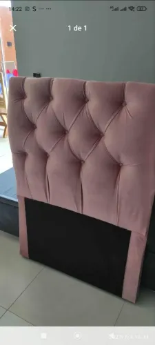 Cabeceira estofada Suede solteiro 