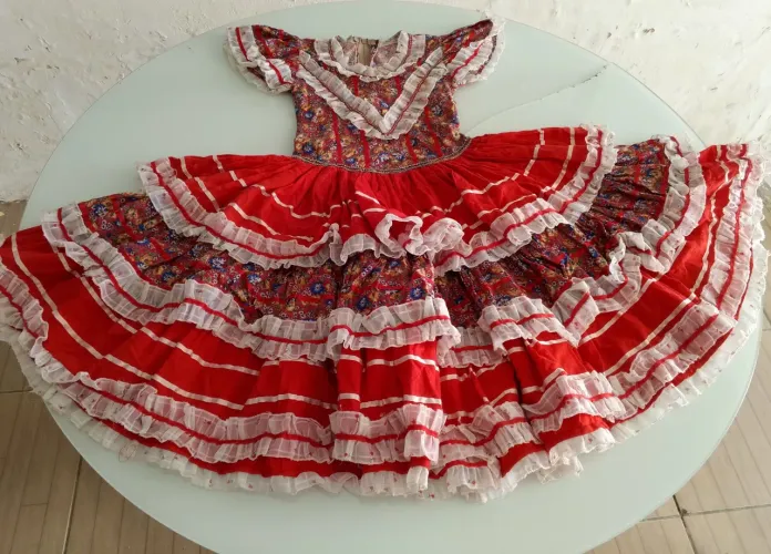 Vestido junino 8/10 anos