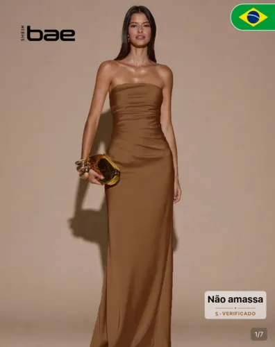 Vestido Longo Marrom