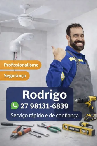 Instalação de chuveiro e Ventilador de teto