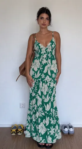 Vestido Longo Feminino Verde