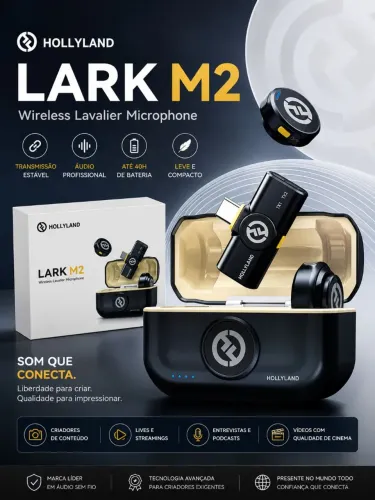 Microfone Lapela Hollyland Lark M2 p/iPhone 