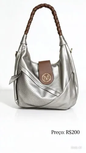 Bolsa Hobo prateada