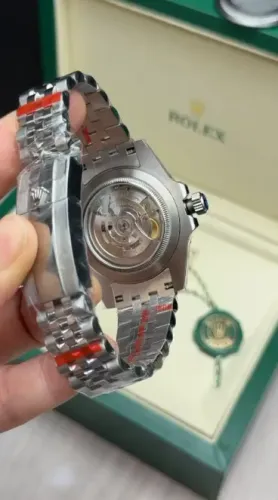 Relógio Automático GMT Master II - Fundo de vidro 2 tampas