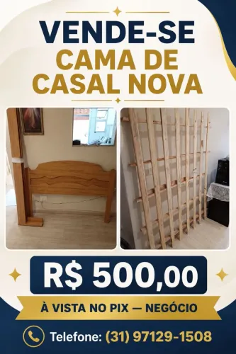 VENDE-SE CAMA DE CASAL NOVA