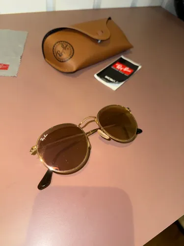 óculos round rayban original rosa espelhado