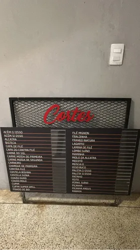 Placa de açougue em ferro
