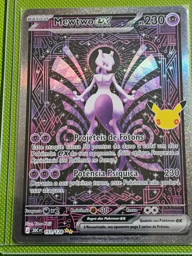 Carta pokemon mewtwo ex 30 anos