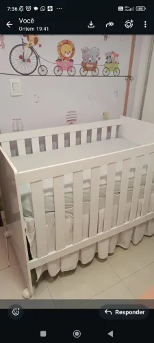 Berço Katatau Reller com colchão Ortobom Baby Light
