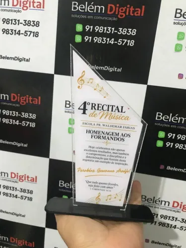 Troféu acrílico personalizado