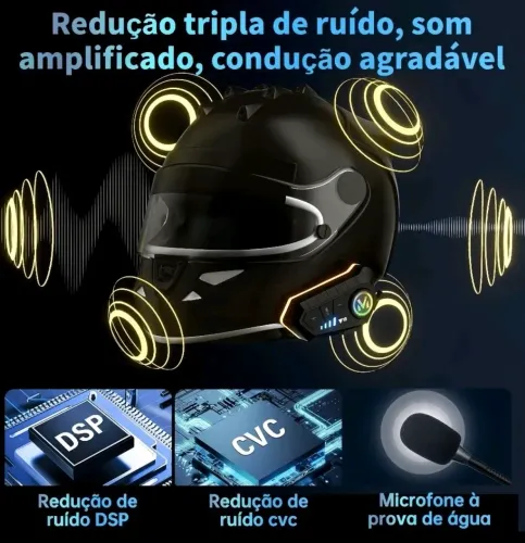 Fone de ouvido de capacete moto Bluetooth controle y10 