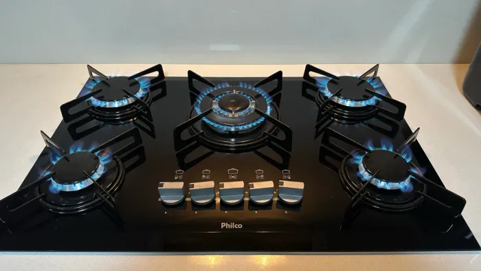 FOGÃO COOKTOP 5 BOCAS TRIPLA CHAMA PHILCO
