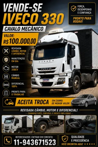 Iveco cursor 330, ótimo estado e pronto pra trabalhar. 