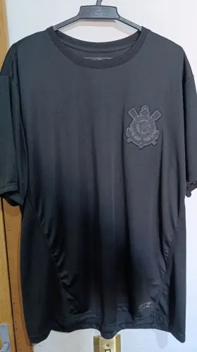 Camisa Corinthians All Black Licenciada Preta Oficial Preta